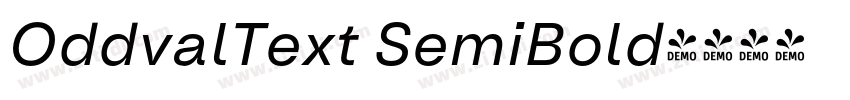 OddvalText SemiBold字体转换